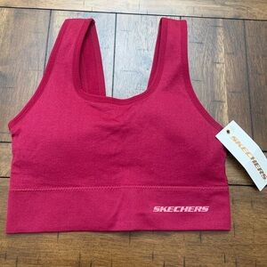 Skechers Women's Stretch Super Soft Sport Bra burgundy M